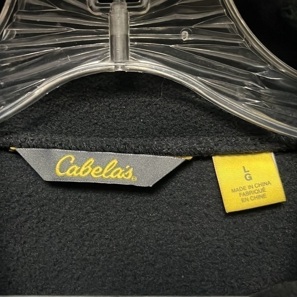 𝅺CABELA- black 3/4 zip pullover fleece - Picture 3 of 4